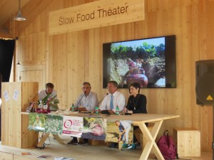 Il sindaco Berzero nell'area Slow Food