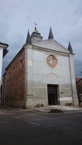 La chiesa di San Sebastiano, a Breme